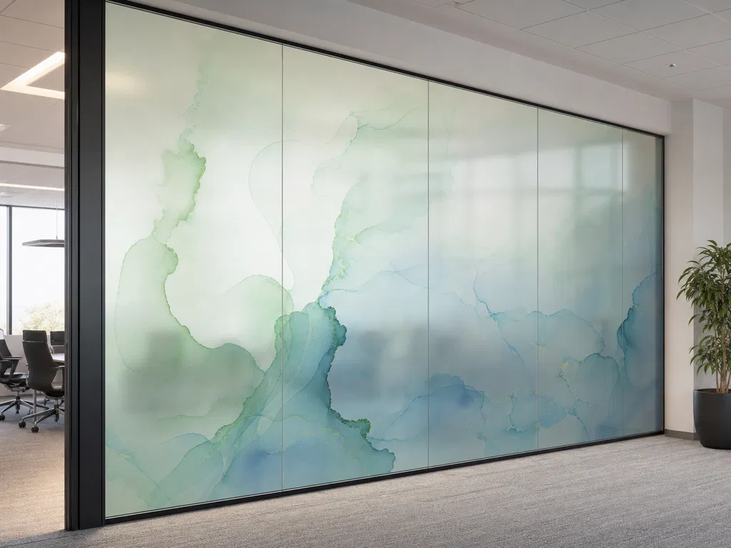 Full color frosted stickers for office glass in Duba- Business Bay - JLT - Marina