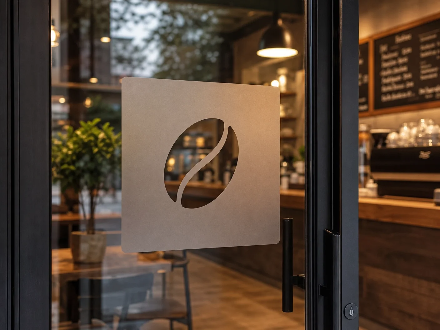 Logo cut frosted stickers for office glass branding in Dubai - JLT - Business Bay - Marina