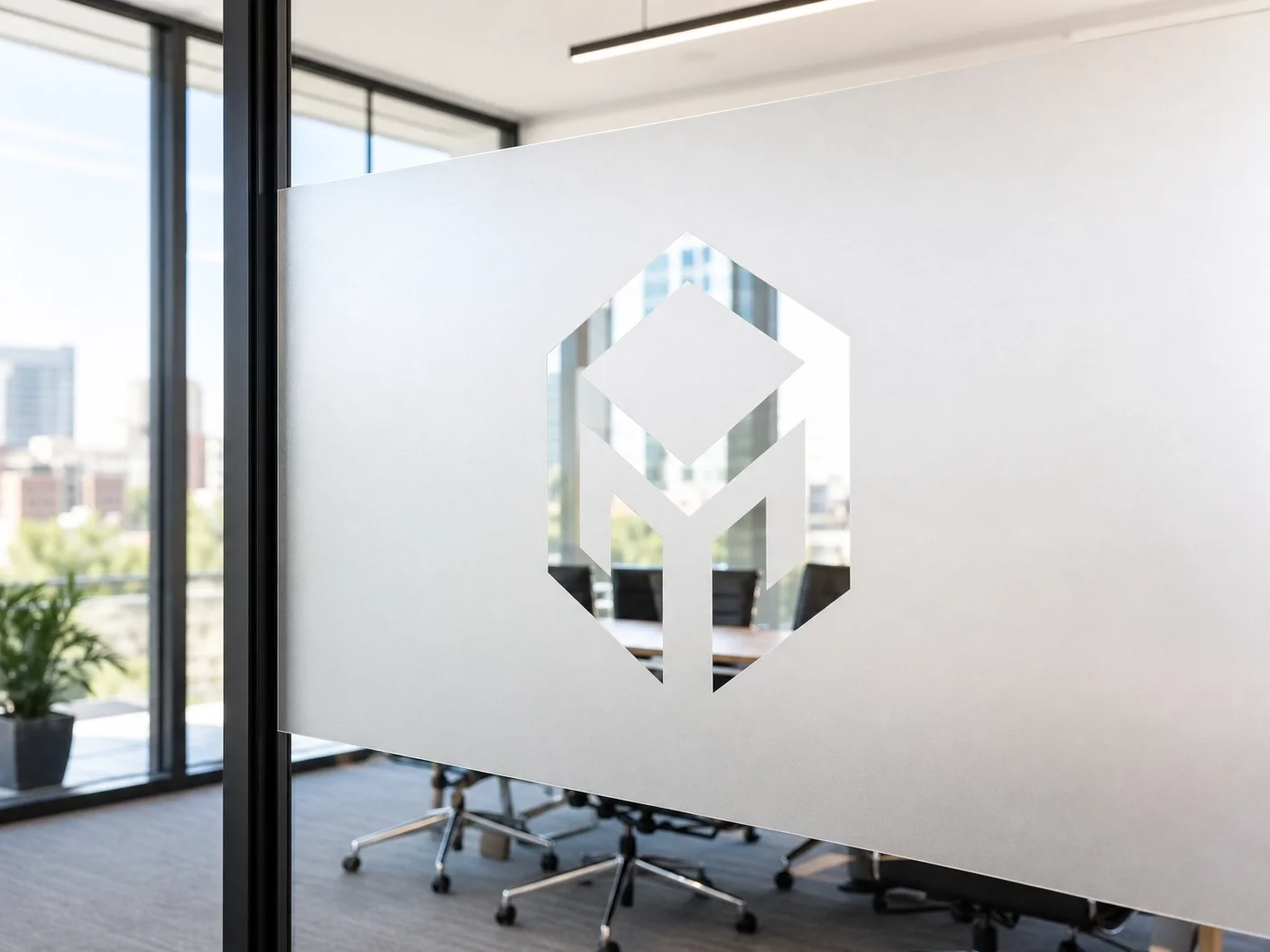 Logo Cut Frosted Stickers Dubai