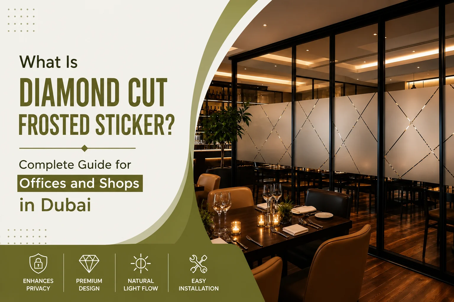 What Is Diamond Cut Frosted Sticker? Complete Guide for Offices and Shops in Dubai